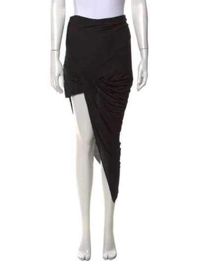Pre-owned Helmut Lang Cutout Accent Midi Length Skirt In Black