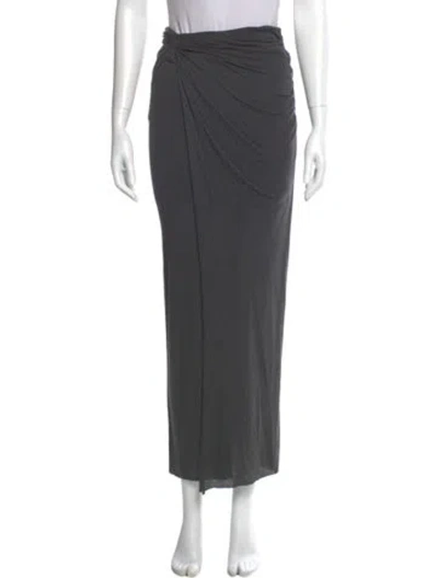 Pre-owned Helmut Lang Cutout Accent Midi Length Skirt In Gray