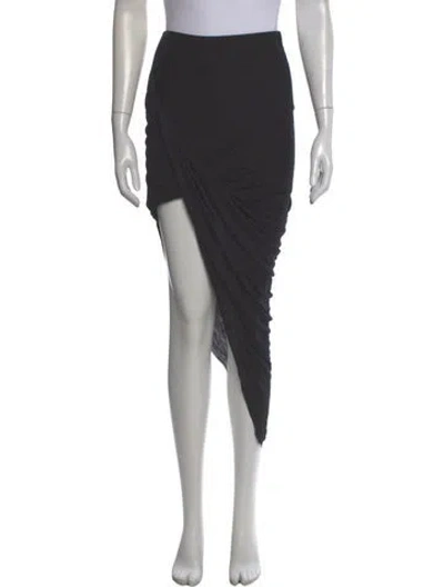 Pre-owned Helmut Lang Cutout Accent Midi Length Skirt In Gray