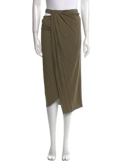 Pre-owned Helmut Lang Cutout Accent Midi Length Skirt In Green