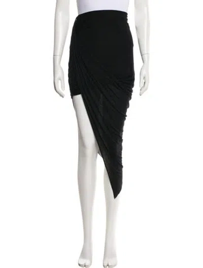 Pre-owned Helmut Lang Cutout Accent Midi Length Skirt W/ Tags In Black