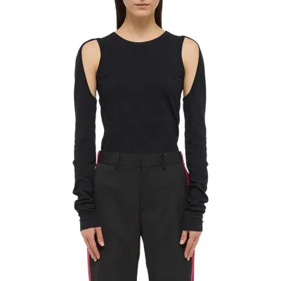 HELMUT LANG HELMUT LANG CUTOUT CREWNECK SWEATER