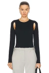 Helmut Lang Top Cut Out In Black
