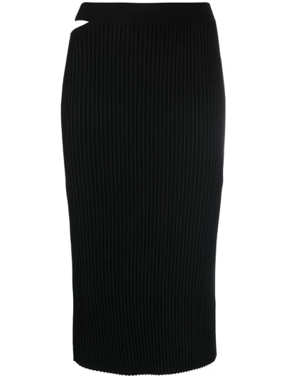 Helmut Lang Draped Faux-leather T-shirt In Black