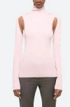 Helmut Lang Air Turtleneck In Baby Pink - V32