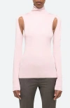 Helmut Lang Air Turtleneck In Baby Pink - V32