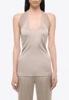 Helmut Lang Women's Liquid Dancer Halter Top In Beige
