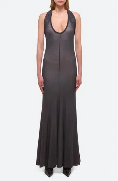 HELMUT LANG HELMUT LANG DANCER PLUNGE NECK HALTER MAXI DRESS