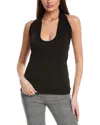Helmut Lang Liquid Jersey Halter Top In Black