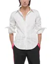 Helmut Lang Womens Collar Casual Button-down Top In Optic White