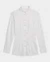 Helmut Lang Waisted Dart Button-up Shirt In White