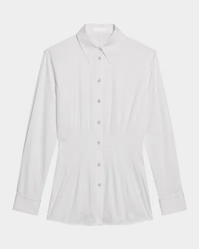 Helmut Lang Waisted Dart Button-up Shirt In White