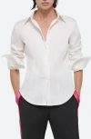 Helmut Lang Womens Collar Casual Button-down Top In Optic White