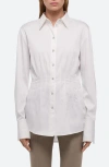 Helmut Lang Waisted Dart Button-up Shirt In White