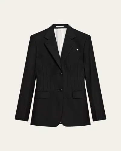 Helmut Lang Darted Wool Blazer In Black