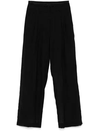 Helmut Lang Dbl Pleated Pant.woo Clothing In Black