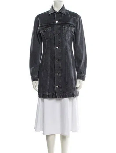 Pre-owned Helmut Lang Denim Jacket In Gray