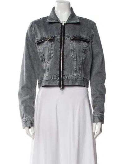 Pre-owned Helmut Lang Denim Jacket In Gray