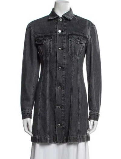 Pre-owned Helmut Lang Denim Jacket In Gray