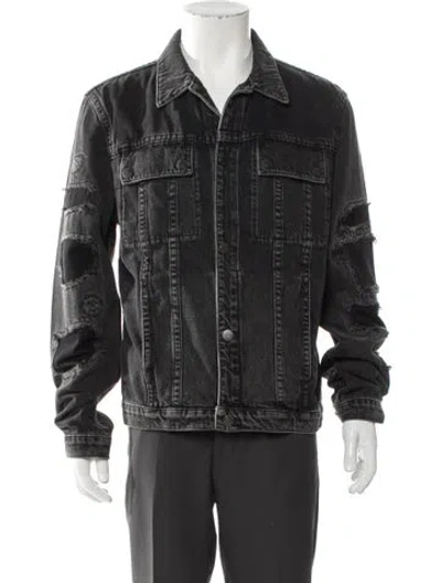 Pre-owned Helmut Lang Denim Jacket In Gray