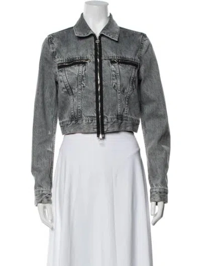 Pre-owned Helmut Lang Denim Jacket In Grey