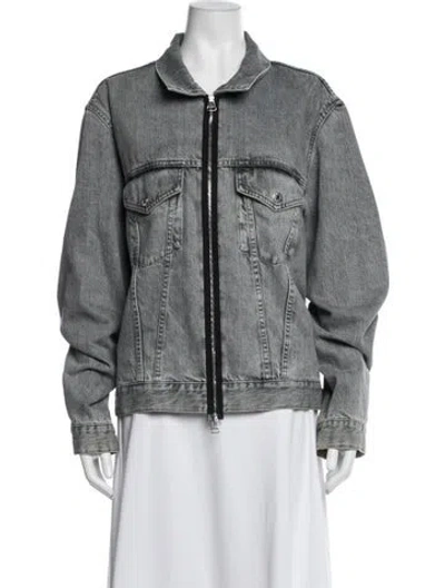 Pre-owned Helmut Lang Denim Jacket In Grey