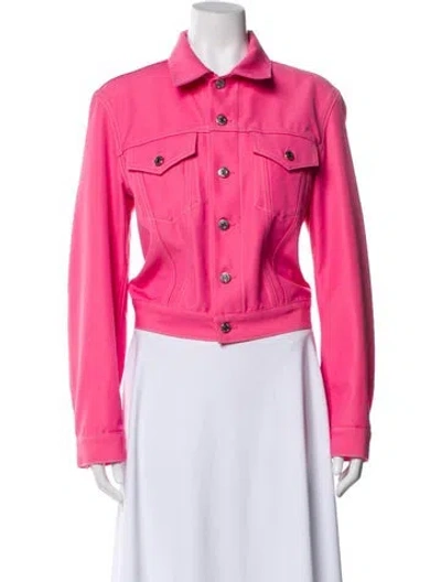 Pre-owned Helmut Lang Denim Jacket In Pink