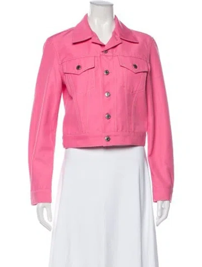 Pre-owned Helmut Lang Denim Jacket In Pink