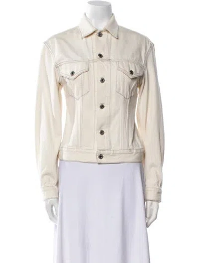 Pre-owned Helmut Lang Denim Jacket In White