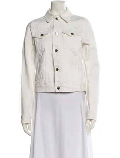 Pre-owned Helmut Lang Denim Jacket In White