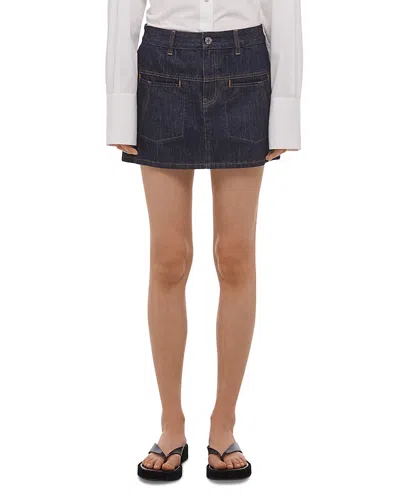 Helmut Lang Denim Mini Skirt In Blue