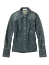 Helmut Lang Darted Apex Denim Shirt Tinted Vintage