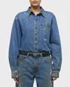 Helmut Lang Denim Shirt Jacket In Mdindgpntr