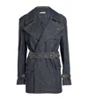 Helmut Lang Rider Denim Trench Jacket In Navy