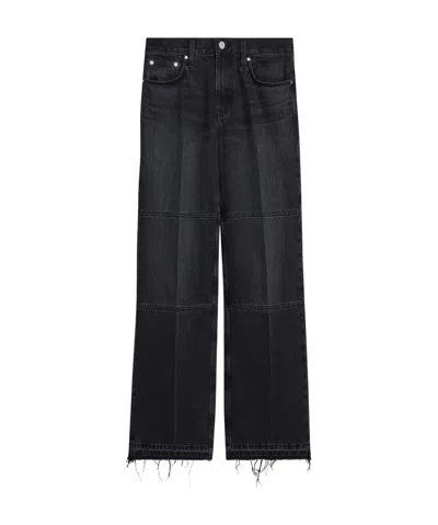 Helmut Lang Denim Trousers In Faded Black