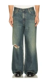 Helmut Lang Destroyed Denim In Blue