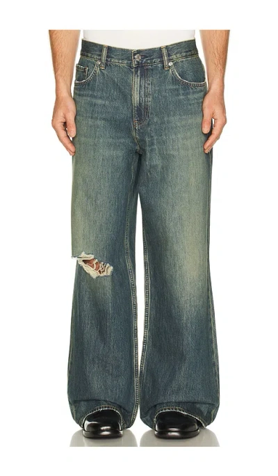 Helmut Lang Destroyed Denim In Blue