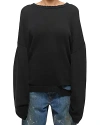 Helmut Lang Distressed Oversize Sweater In Black