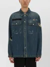 Helmut Lang Distressed Denim Jacket In Blue
