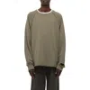 Helmut Lang Distressed Crewneck Sweatshirt In Green