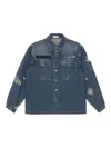 Helmut Lang Distressed Denim Jacket In Blue