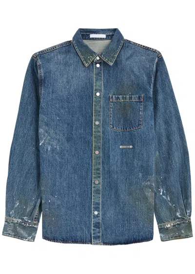 Helmut Lang Denim Shirt Jacket In Indigo