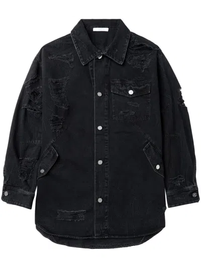 Helmut Lang Distressed-effect Shirt In Black