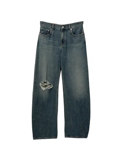 Helmut Lang Distressed Jeans In Blue