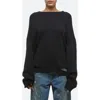 Helmut Lang Distressed Oversize Sweater In Black