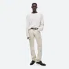 Helmut Lang Distressed Ribbed Sweater In Ivory