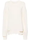 Helmut Lang Distressed Jumper In Neutrals