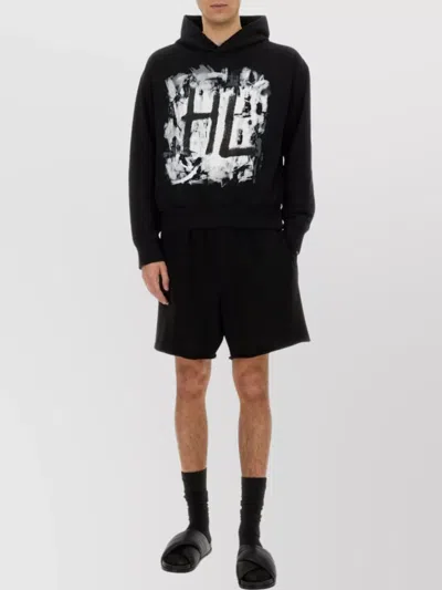 HELMUT LANG "DOODLE" GRAPHIC PRINT HOODED SWEATER