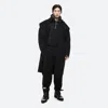 Helmut Lang Apex Oversize Recycled Wool Cocoon Coat In Black