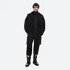 Helmut Lang Double-faced Cocoon Zip-up In Black